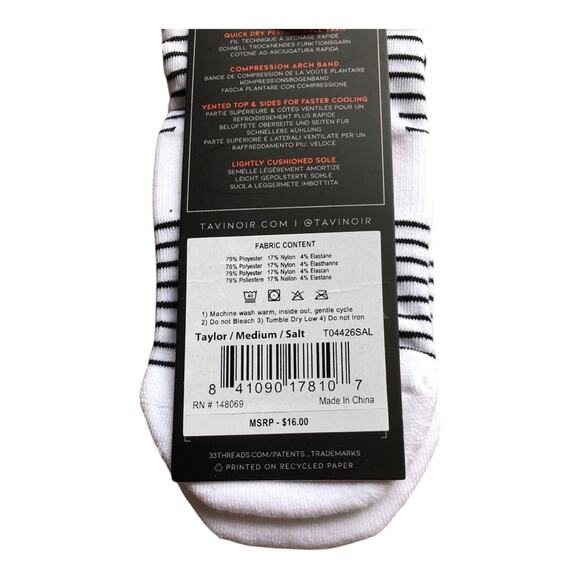 3 Pair Tavi Sport Socks Parker Citrus Taylor Salt Taylor Bright Size Medium NIP - Picture 8 of 11